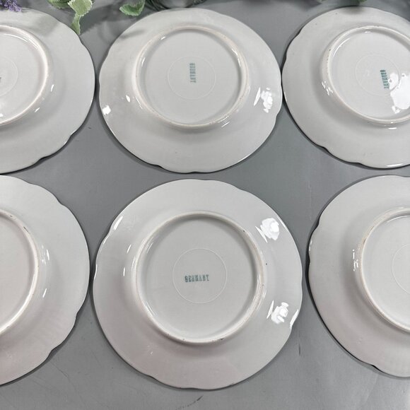 Lusterware Plates Japanese Garden German Bread Butter Dessert Plate Hand Painted - Picture 10 of 16